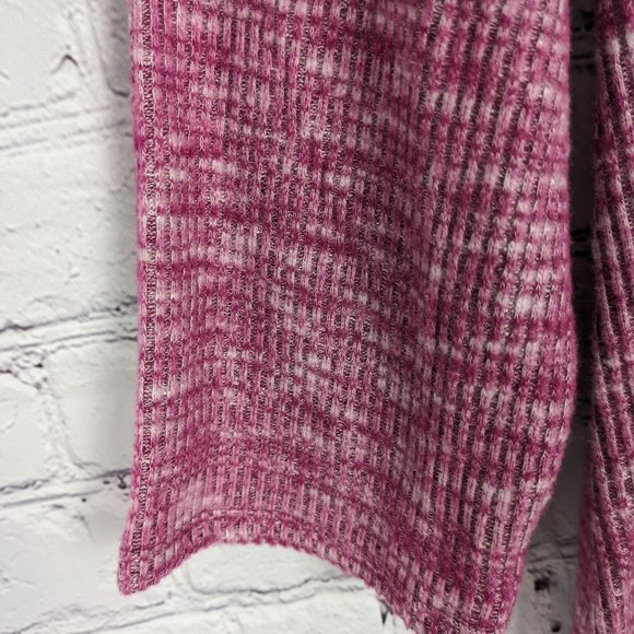 Chico's Blouse Womens Size 2 Red Rayon Blend 3/4 Sleeve Waffle Knit Stretch Top - Picture 6 of 10